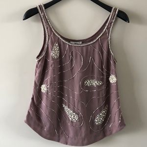 Bar III Beaded Top